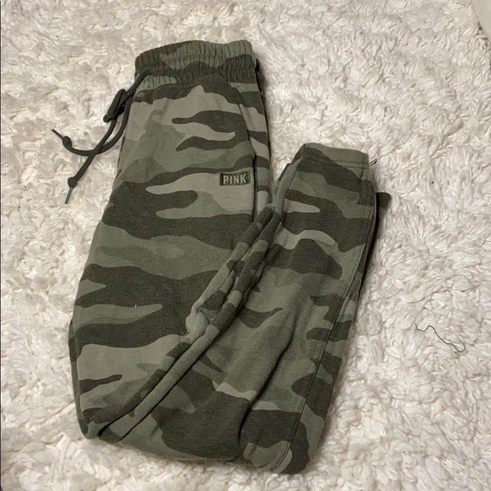 PINK camo sweatpants